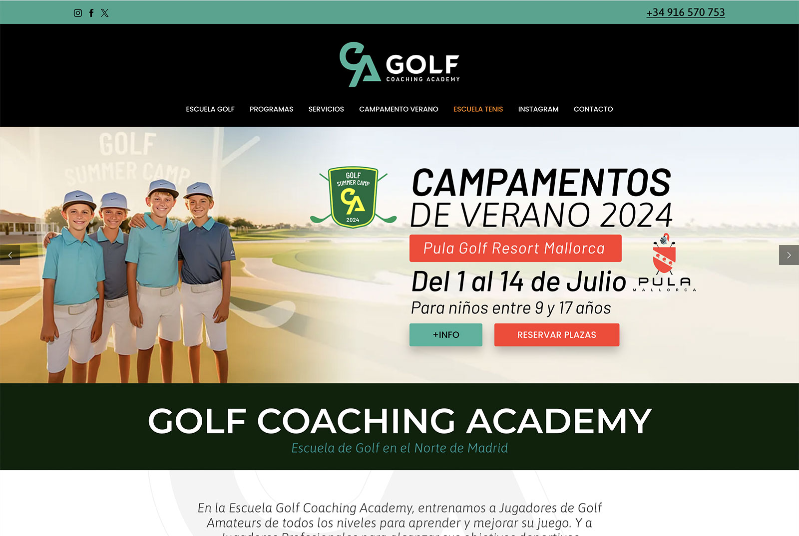 Golf Coaching Academy- Web